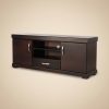 Anchor dark mahogany TV stand with two cabinet doors and centre drawer – Itae Furniture